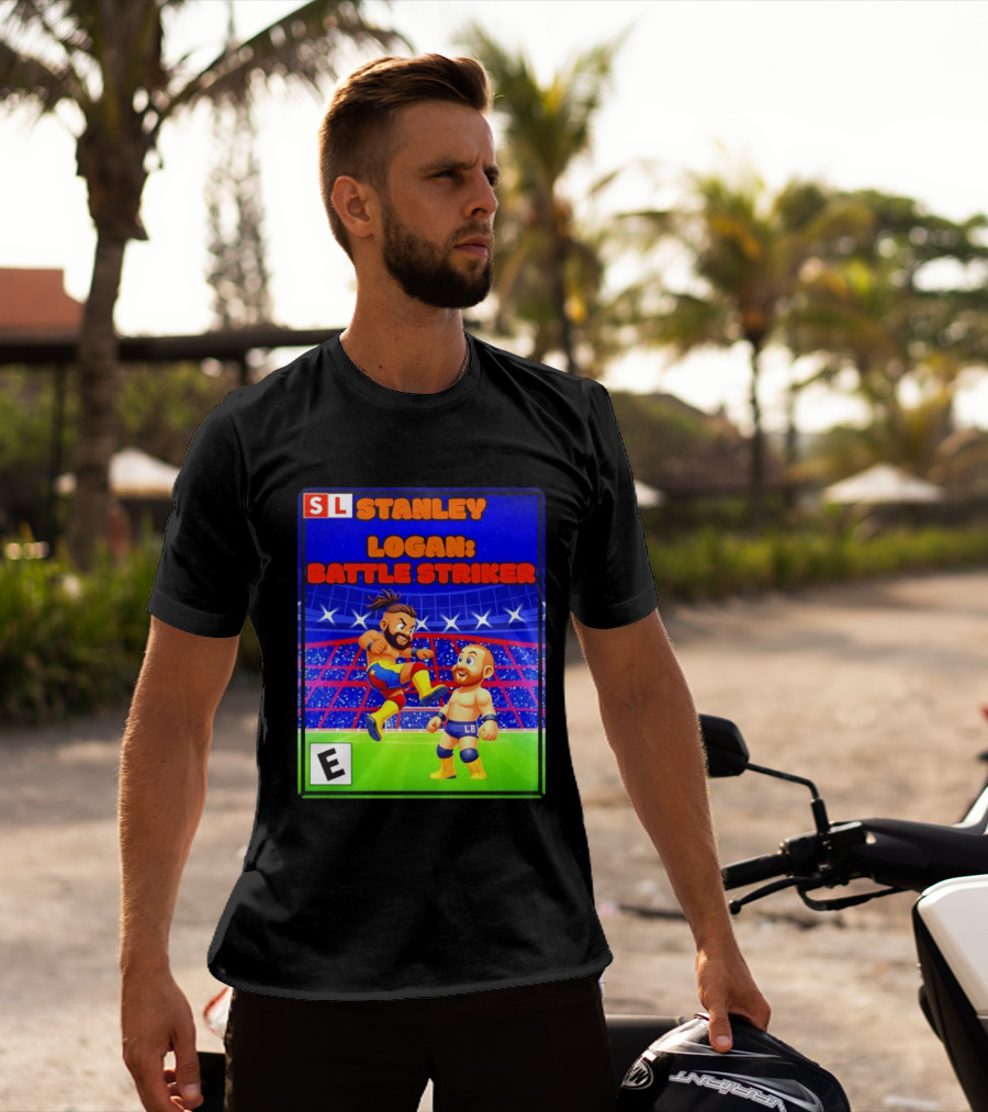 Stanley Logan Battle Striker Wrestling Game Cover T-Shirt