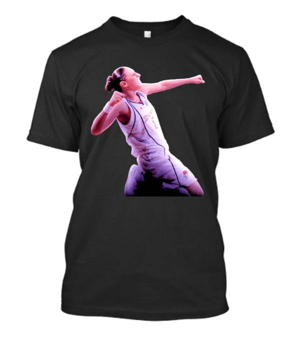 Taurasi Number 5 White Jersey Phoenix Mercury Victory Pose T-Shirt