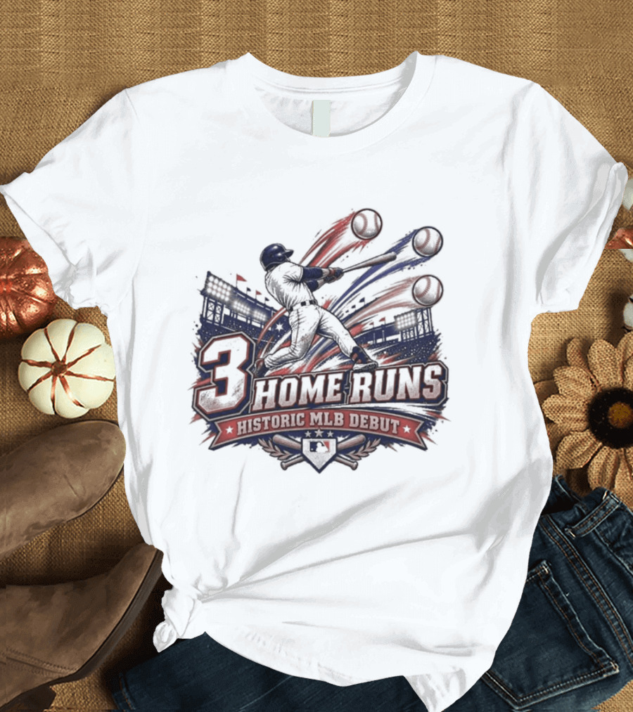 3 Home Runs Historic MLB Debut T-Shirt