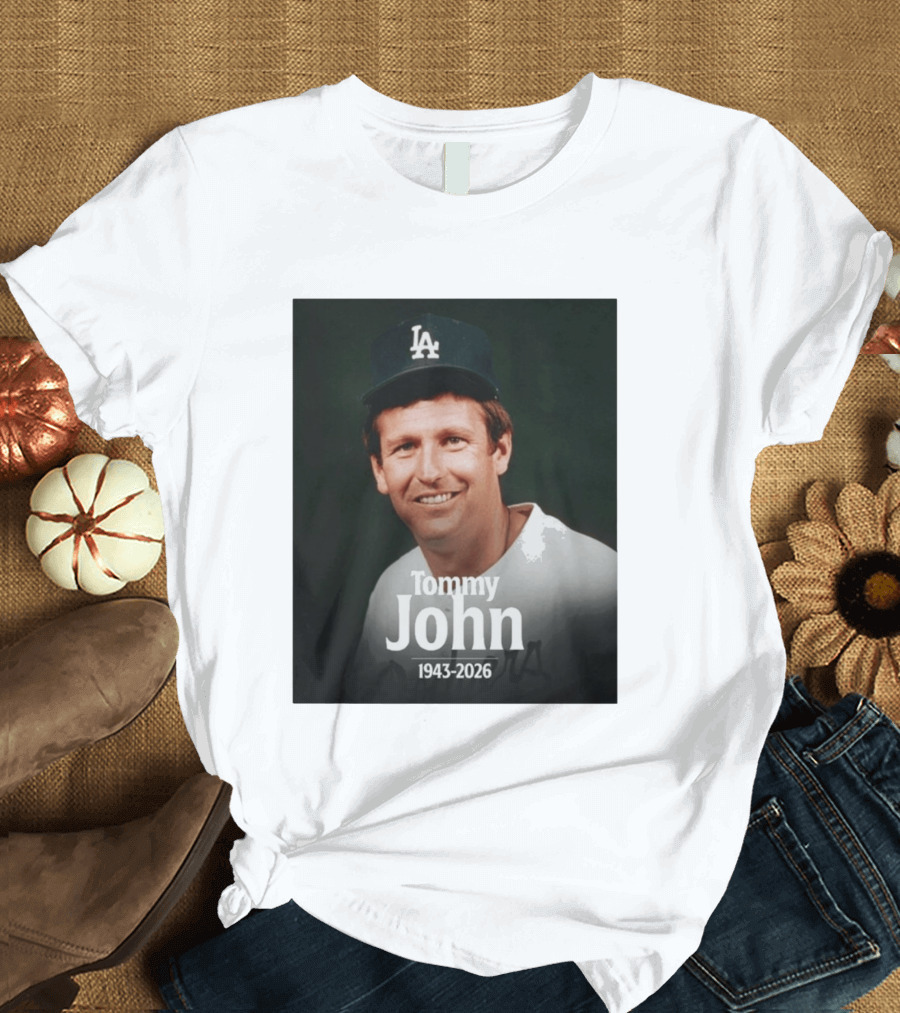 Tommy John 1943 2026 Los Angeles Baseball Memoriam T-Shirt
