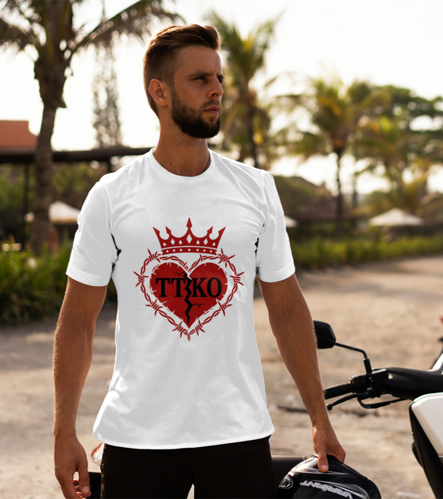 TTKO Broken Heart Crown Barbed Wire T-Shirt