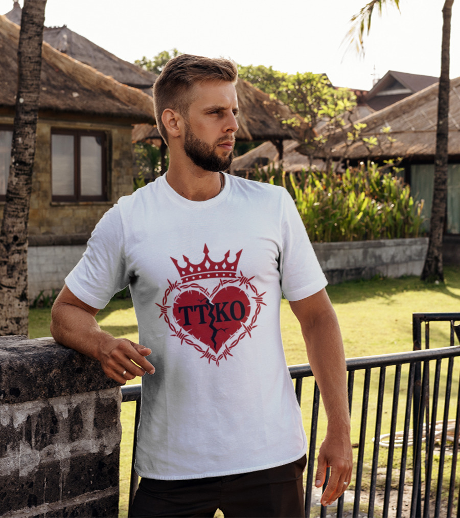 TTKO Broken Heart Crown Barbed Wire T-Shirt