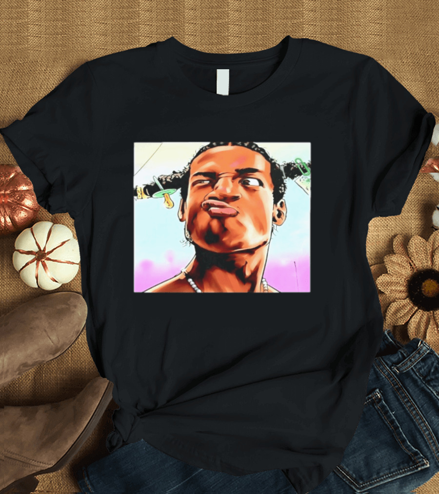 ASAP Rocky Hip Hop Rap Mob Pouty Face Meme T-Shirt