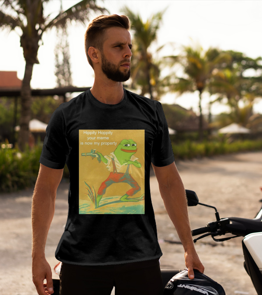 Hippity Hoppity Meme Property Pepe Frog Nostalgia Humor T-Shirt