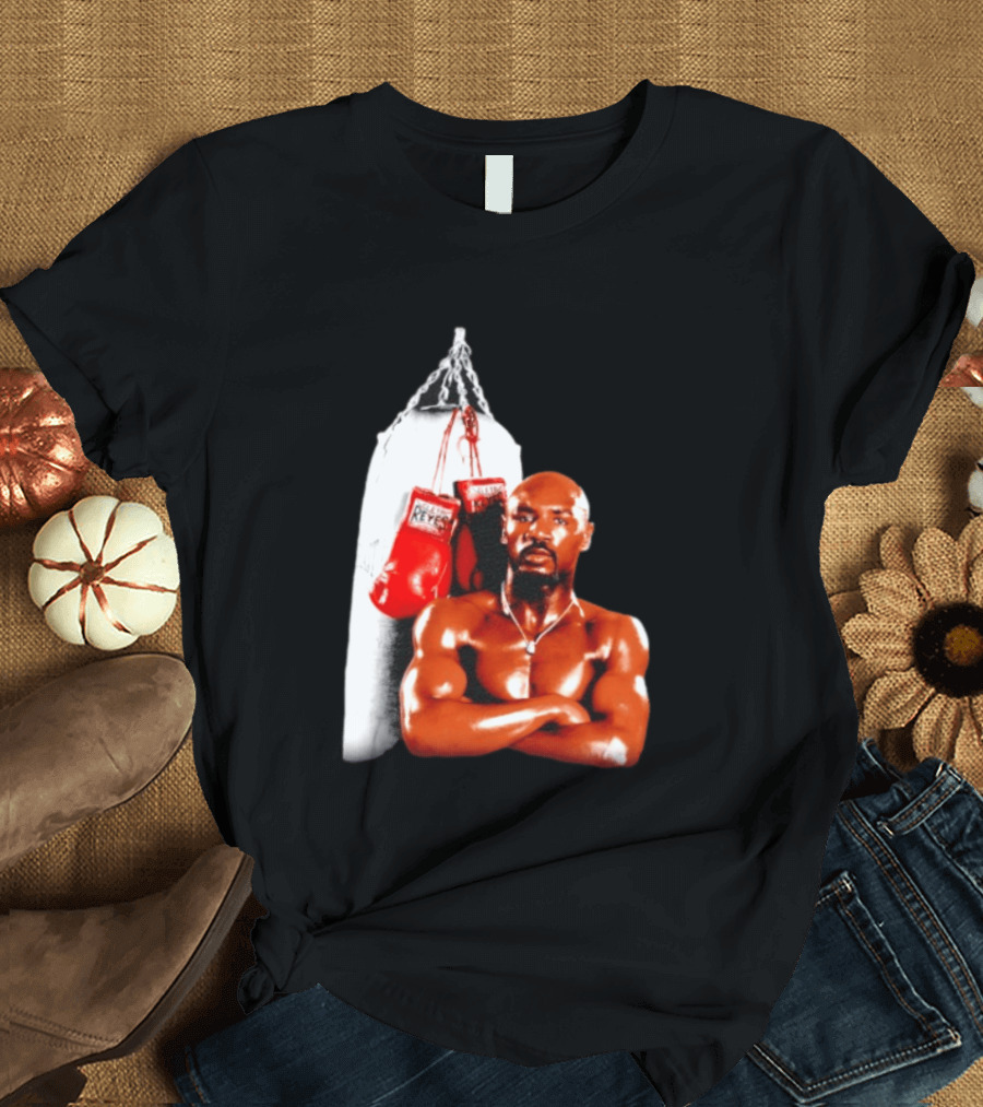 Marvelous Marvin Hagler With Cleto Reyes Boxing Gloves Iconic Champion T-Shirt