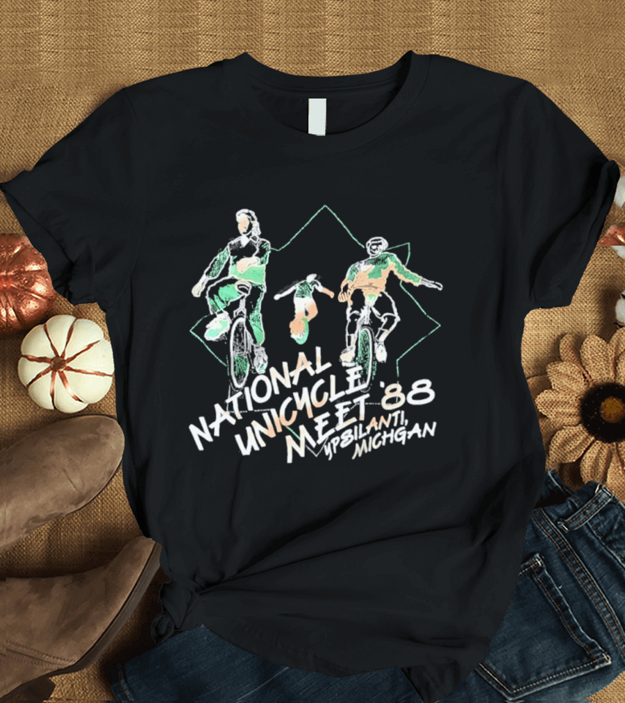 National Unicycle Meet '88 Ypsilanti Michigan Event Featuring Riders T-Shirt