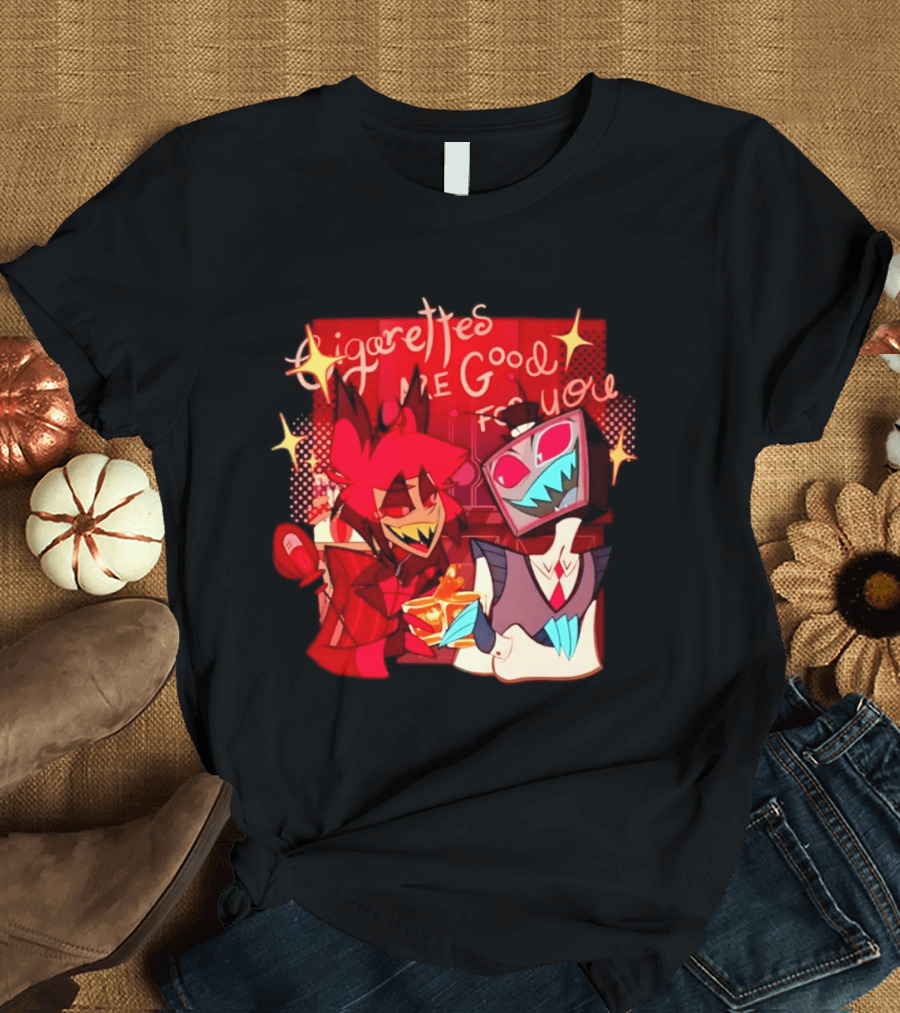 Radiostatic Sparks Duo Cigarettes Are Good For You Sparkling Characters T-Shirt