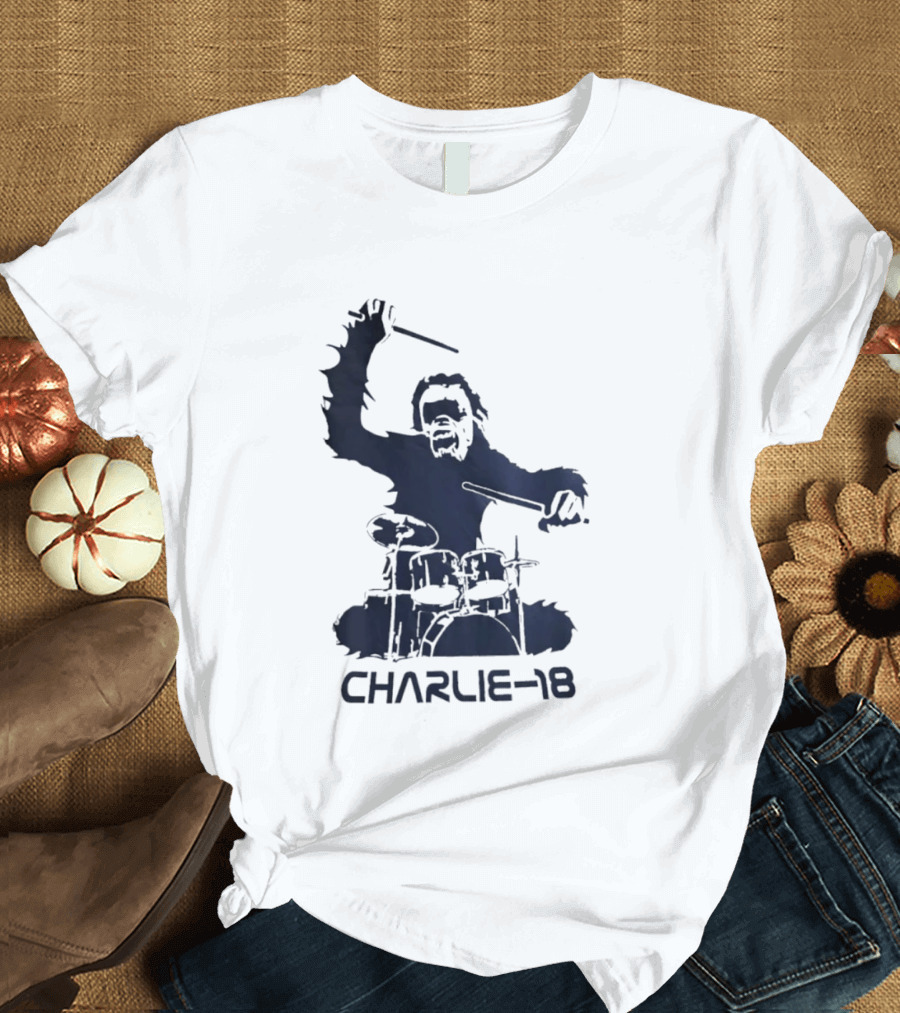 Charlie 18 Bigfoot Drumming T-Shirt