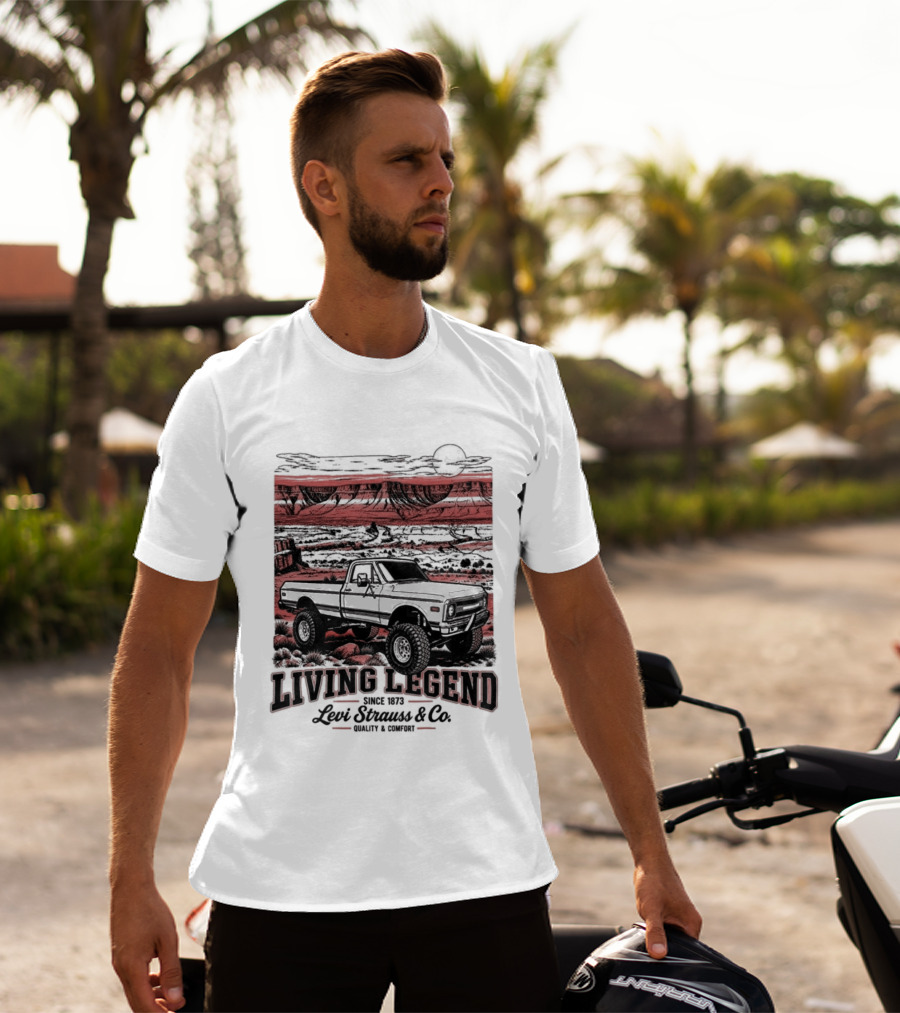 Living Legend Lewis Bros Motor Co Four Wheel Drive Trail Racing Adventure T-Shirt