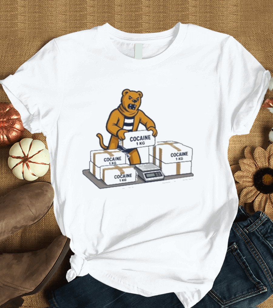 Penn State Cocaine 1kg Bear Weighing Parcels T-Shirt