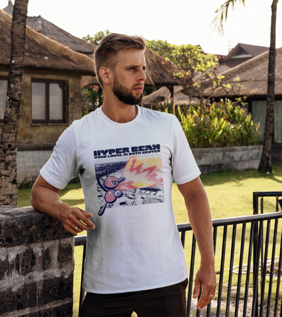Porygon Hyper Beam Your Local AI Data Center Explosion T-Shirt