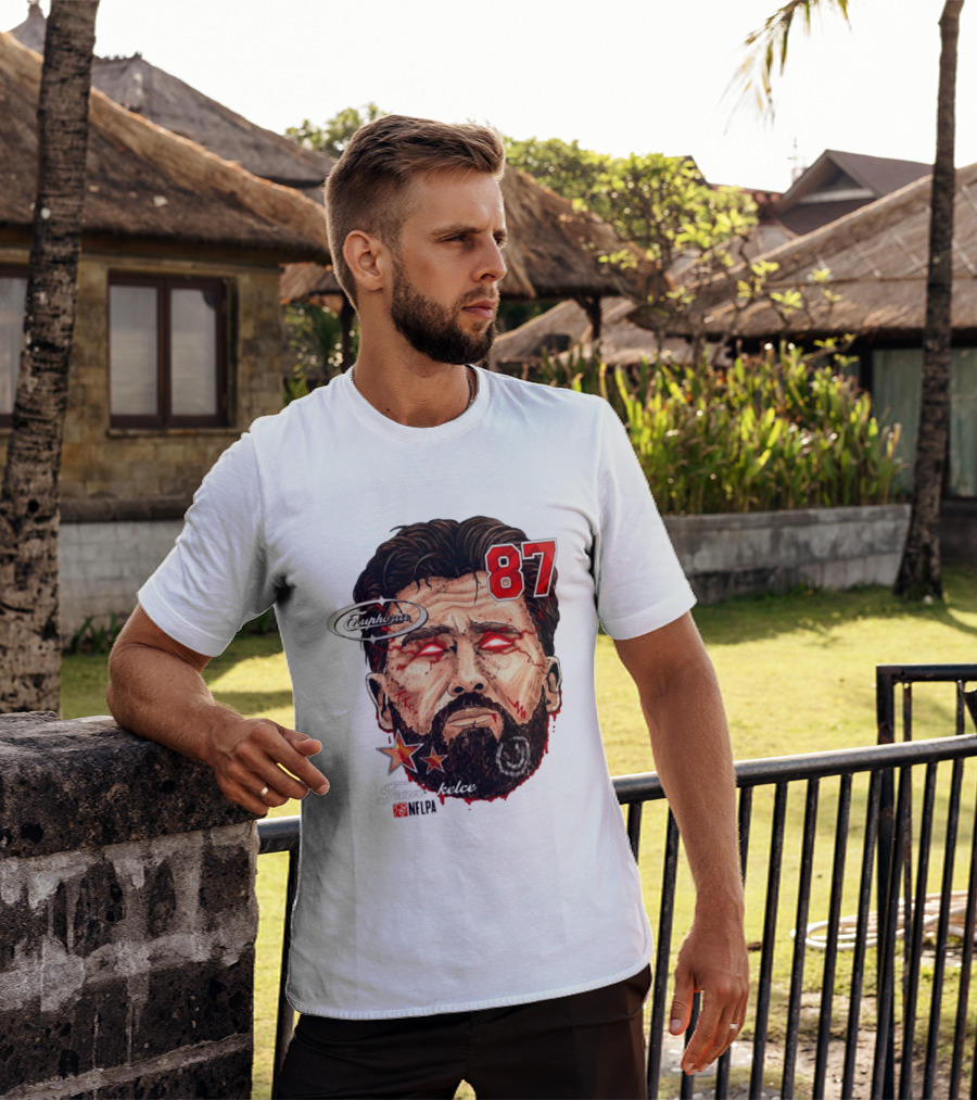 Travis Kelce Euphoria Lightning NFLPA Big Head 87 T-Shirt