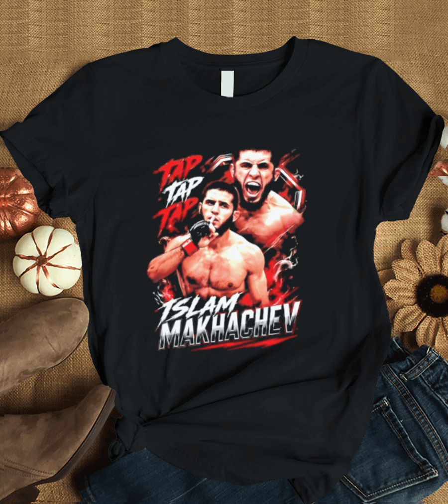 Islam Makhachev Tap Tap Tap UFC MMA Mixed Martial Arts Fighter T-Shirt