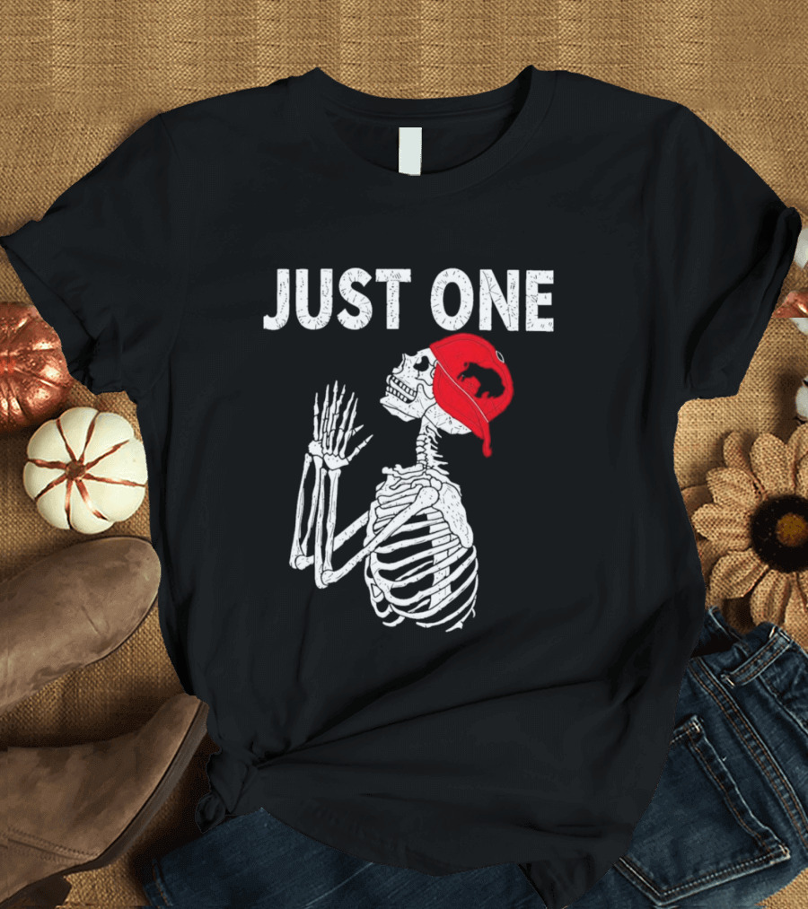 Buffalo Bills Just One Skeleton In Red Cap T-Shirt