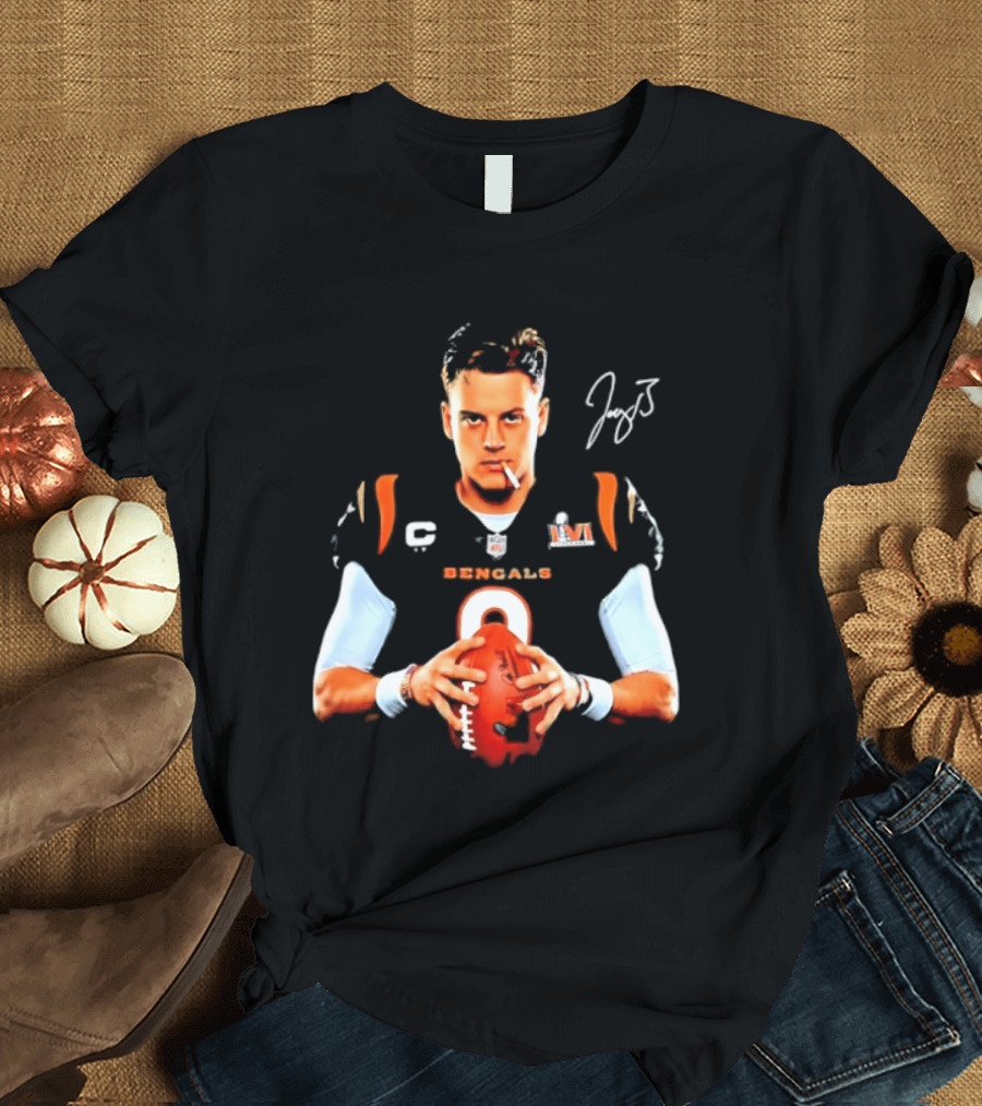 Cincinnati Bengals Joe Burrow Smoking Joey B Signature T-Shirt