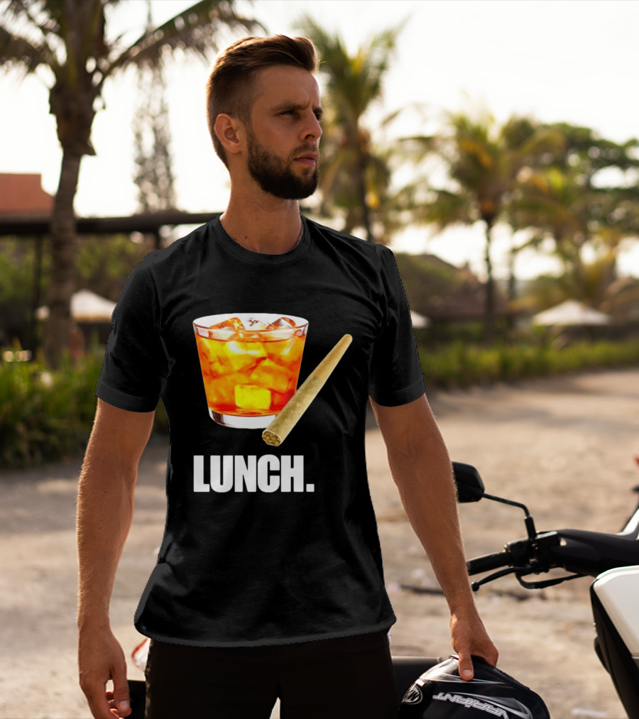 Lunch Whiskey Cigar Drinking Smoking T-Shirt