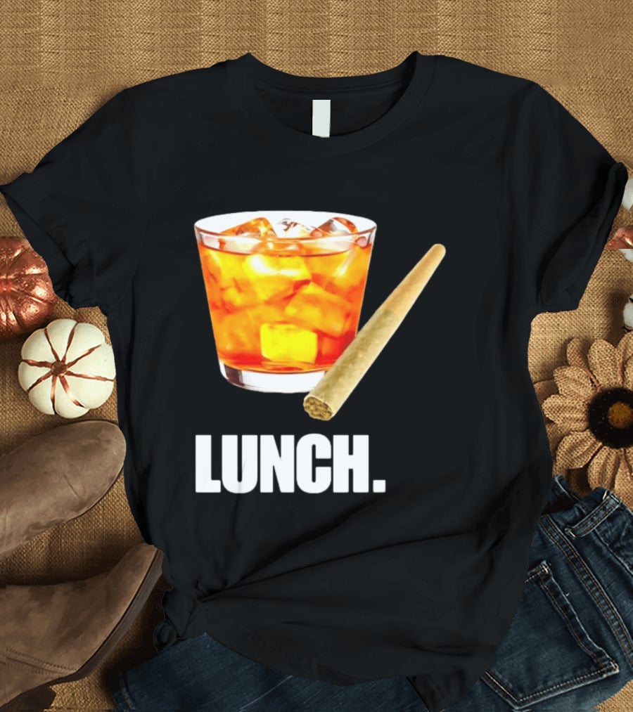 Lunch Whiskey Cigar Drinking Smoking T-Shirt