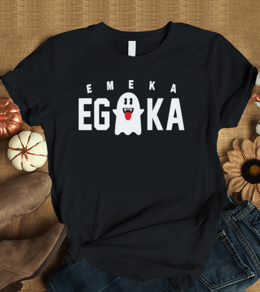 Emeka Egbuka Halloween Ghost Celebration T-Shirt