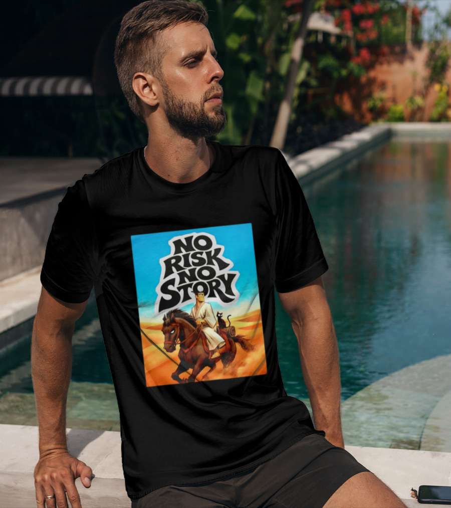 No Risk No Story Samurai Jack Cartoon Network Desert Adventure T-Shirt