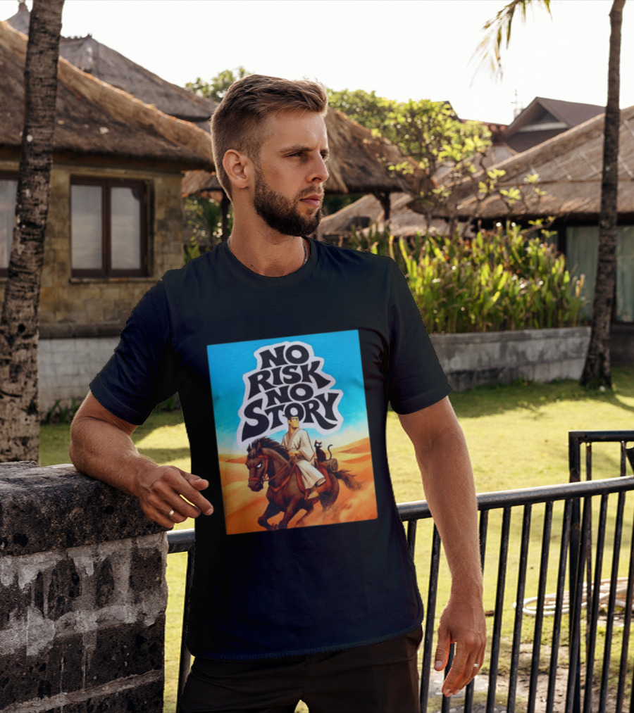No Risk No Story Samurai Jack Cartoon Network Desert Adventure T-Shirt