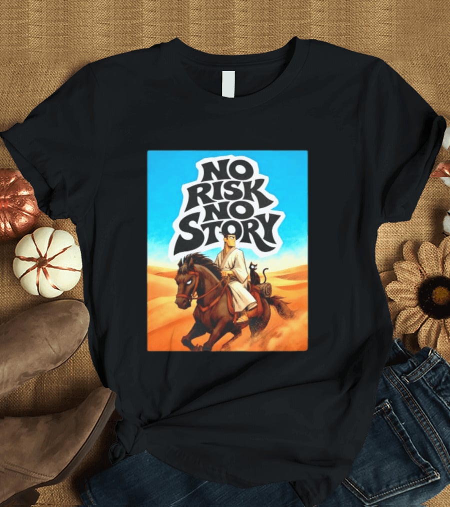 No Risk No Story Samurai Jack Cartoon Network Desert Adventure T-Shirt