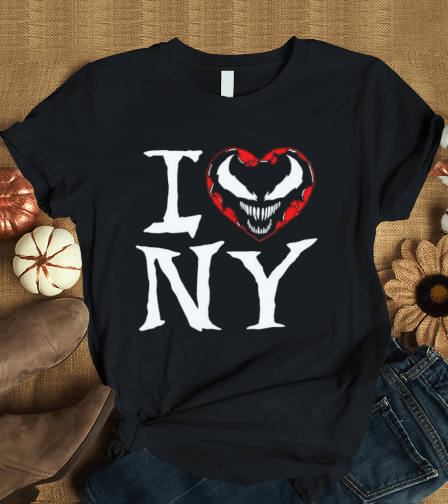 I Love New York Venom Heart Marvel Symbiote T-Shirt