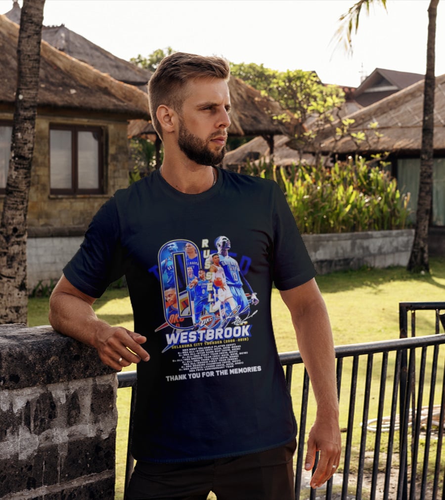 Russell Westbrook 0 Oklahoma City Thunder 2008 2019 Thank You For The Memories T-Shirt