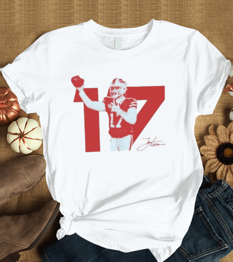 Josh Allen Buffalo Bills Number 17 Football Action T-Shirt
