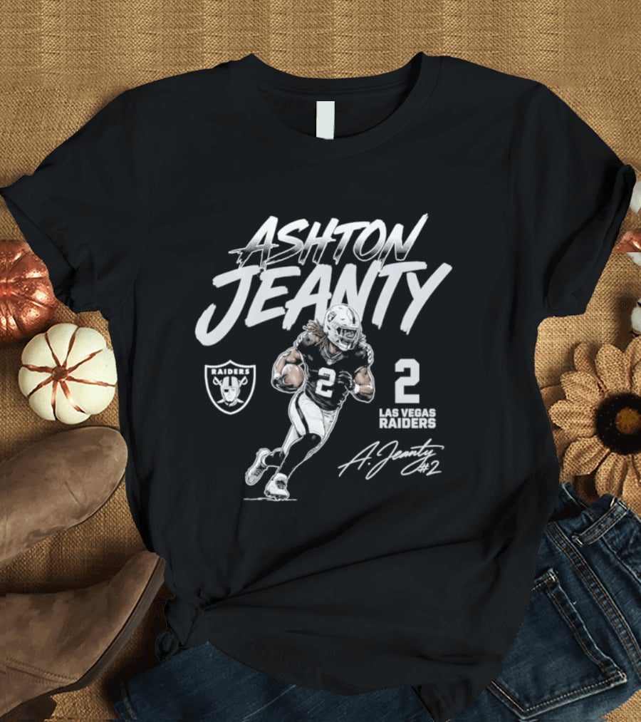 Ashton Jeanty 2 Las Vegas Raiders Signature Pose 2026 T-Shirt