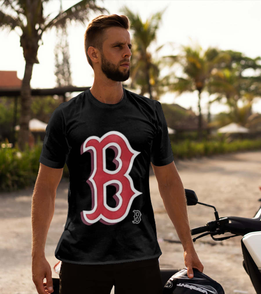 Boston Red Sox Cartoon B Two Sided T-Shirt