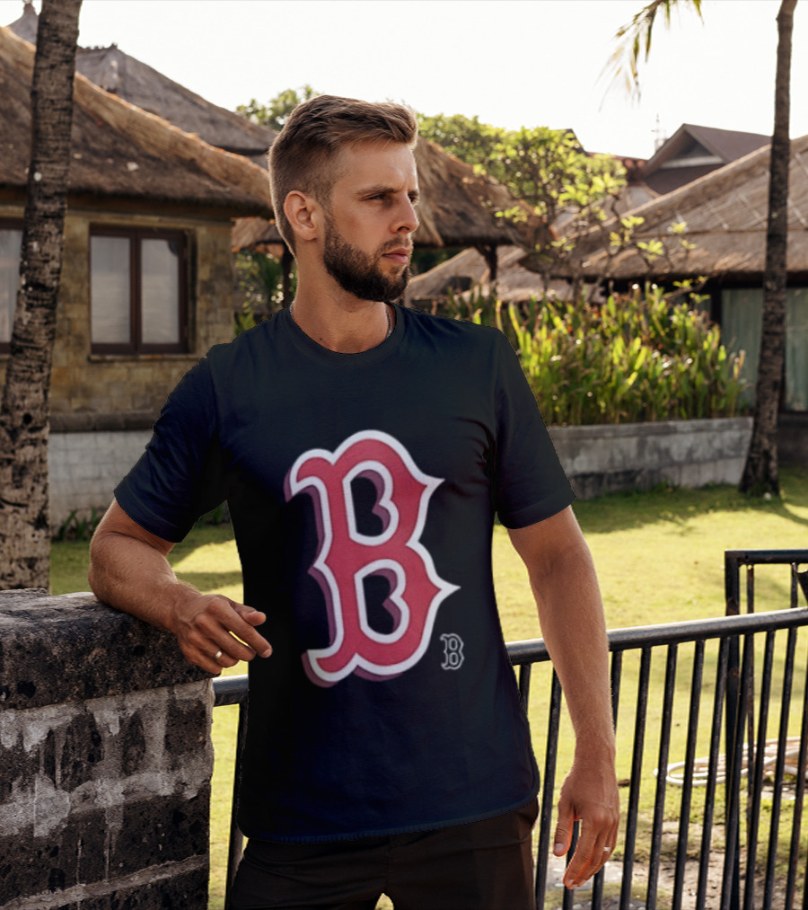 Boston Red Sox Cartoon B Two Sided T-Shirt