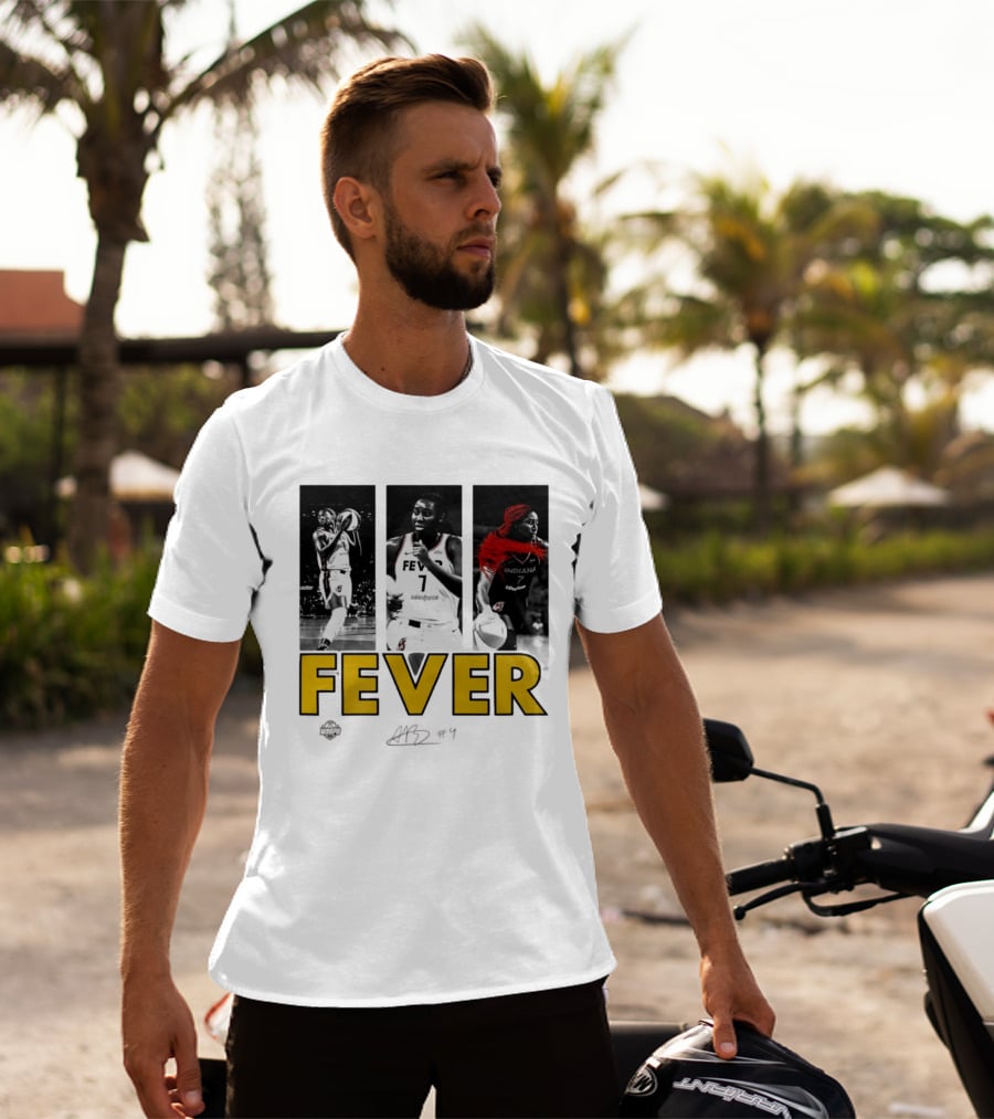 Indiana Fever Aliyah Boston WNBA Player Collage Signature T-Shirt