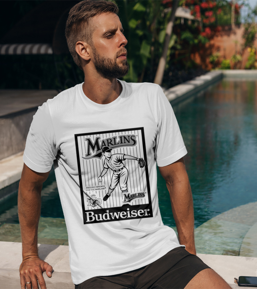 Budweiser 150 Years Florida Marlins Baseball Vintage Player T-Shirt