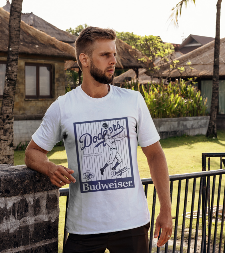 Budweiser Dodgers 150 Years Los Angeles Baseball Celebration T-Shirt