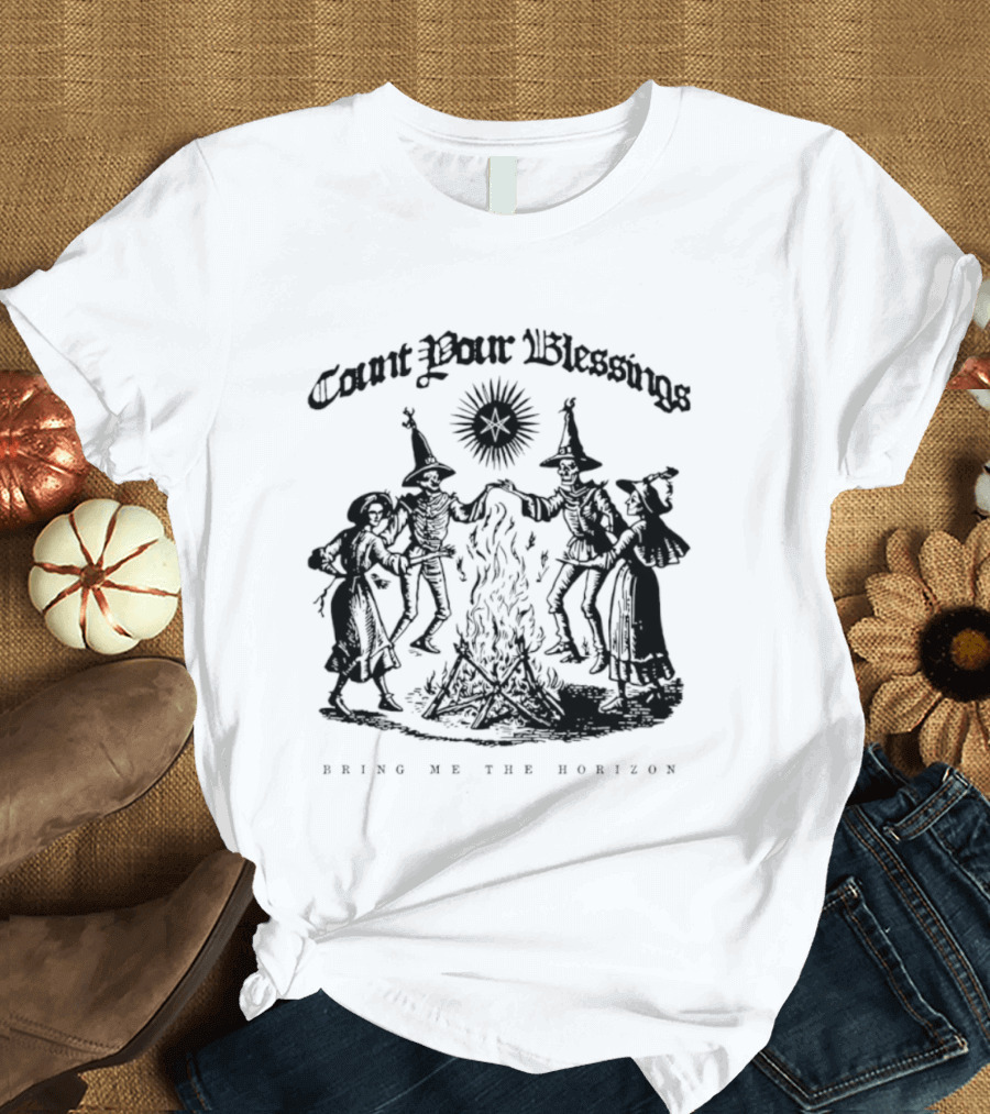 Count Your Blessings Bring Me The Horizon Witchy Ritual Circle T-Shirt