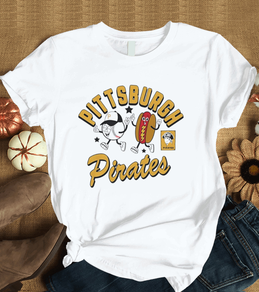 Pittsburgh Pirates Baseball Hot Dog Snack T-Shirt