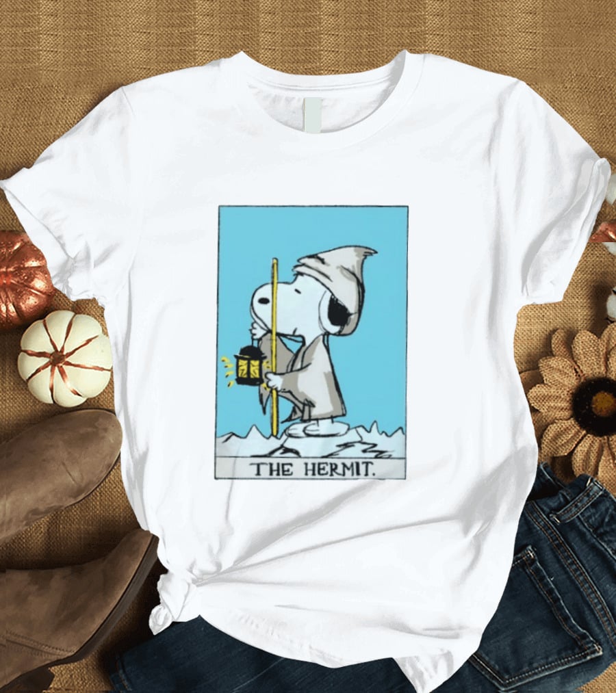 Snoopy The Hermit Tarot Peanuts Charlie Brown T-Shirt