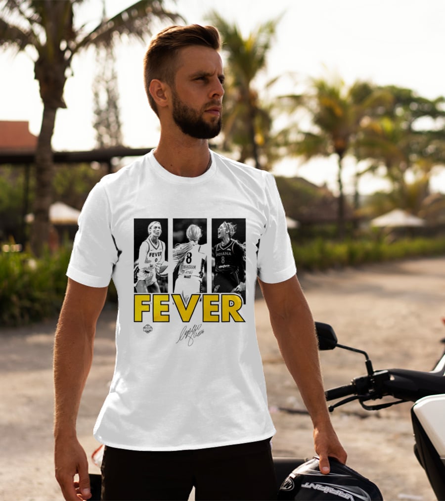 Sophie Cunningham Indiana Fever 8 Signature WNBA Player Collage T-Shirt