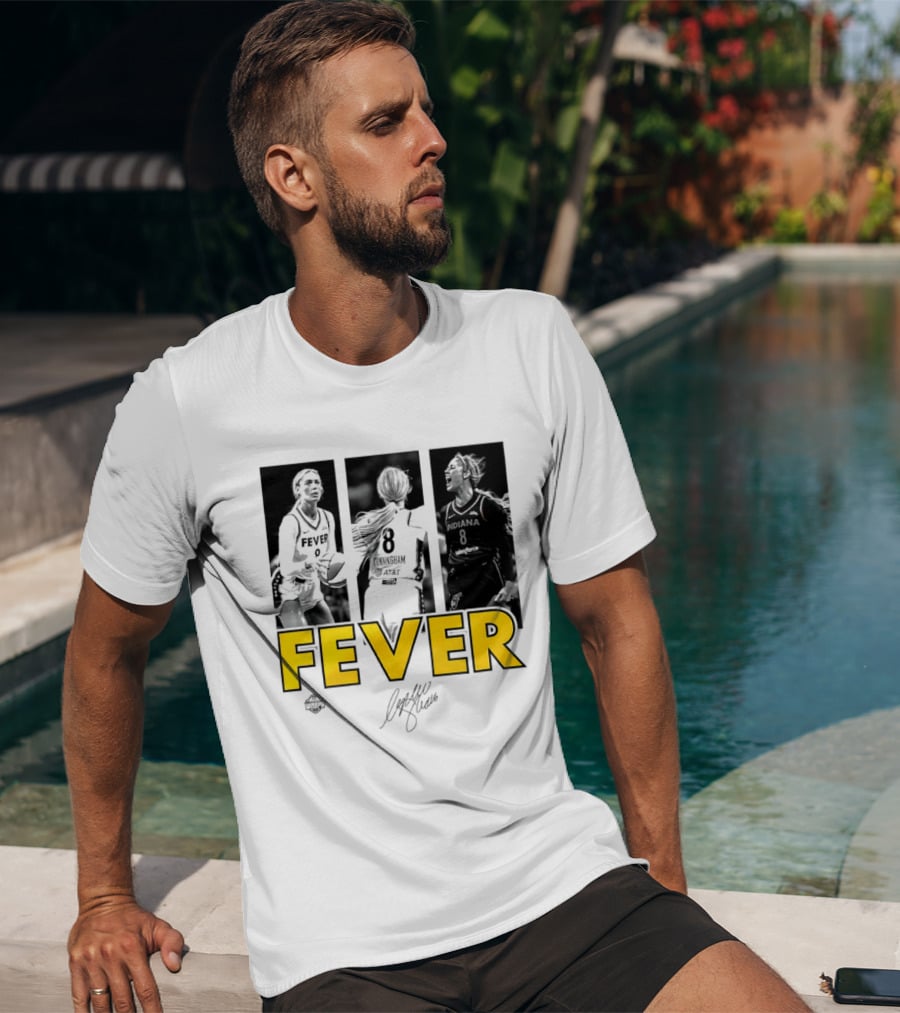 Sophie Cunningham Indiana Fever 8 Signature WNBA Player Collage T-Shirt