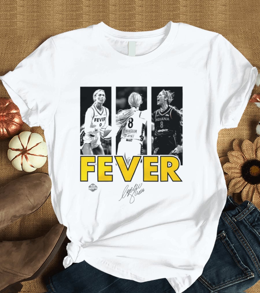 Sophie Cunningham Indiana Fever 8 Signature WNBA Player Collage T-Shirt