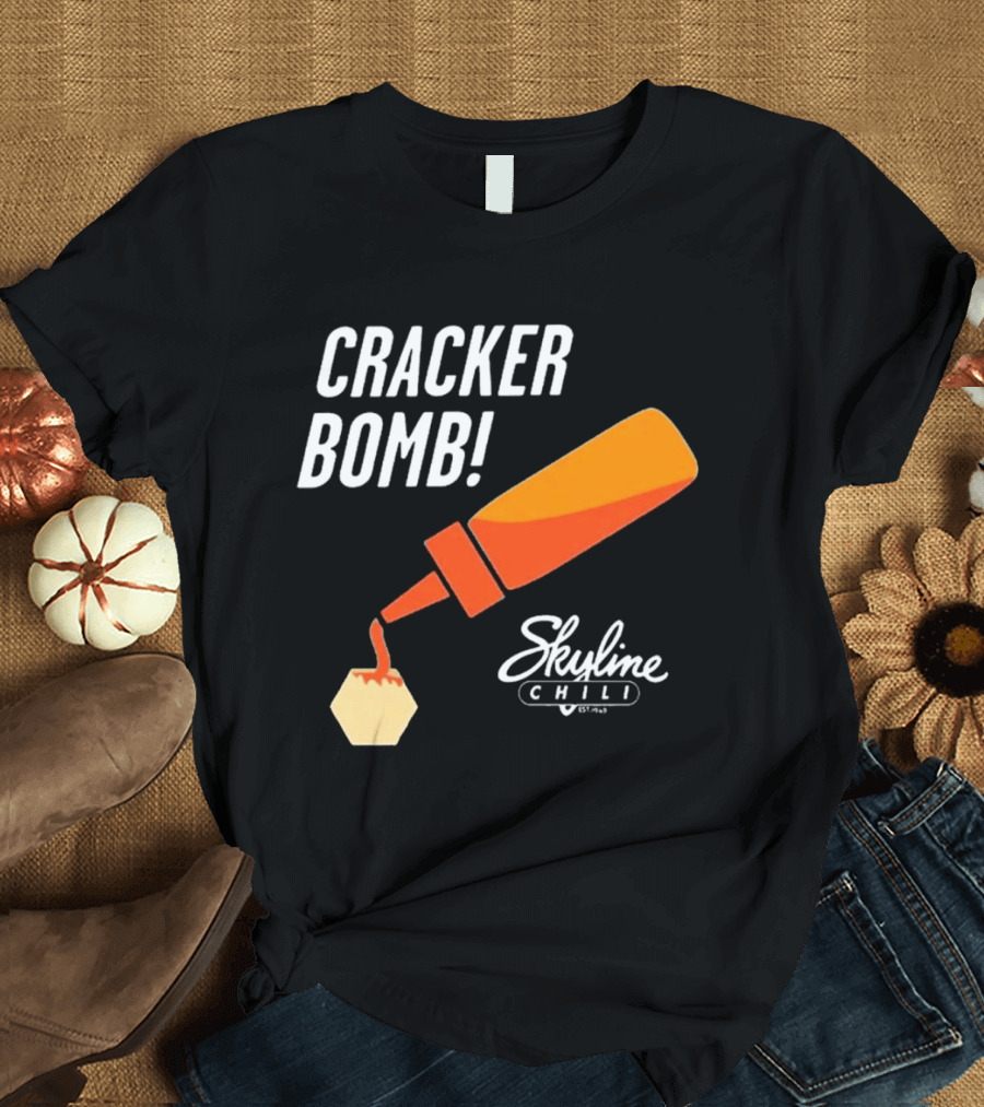 Cracker Bomb Skyline Chili Hot Sauce Fun T-Shirt