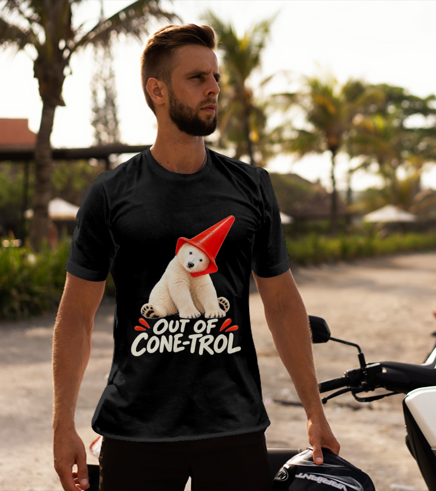 Out Of Cone Trol Polar Bear Traffic Cone Viral T-Shirt