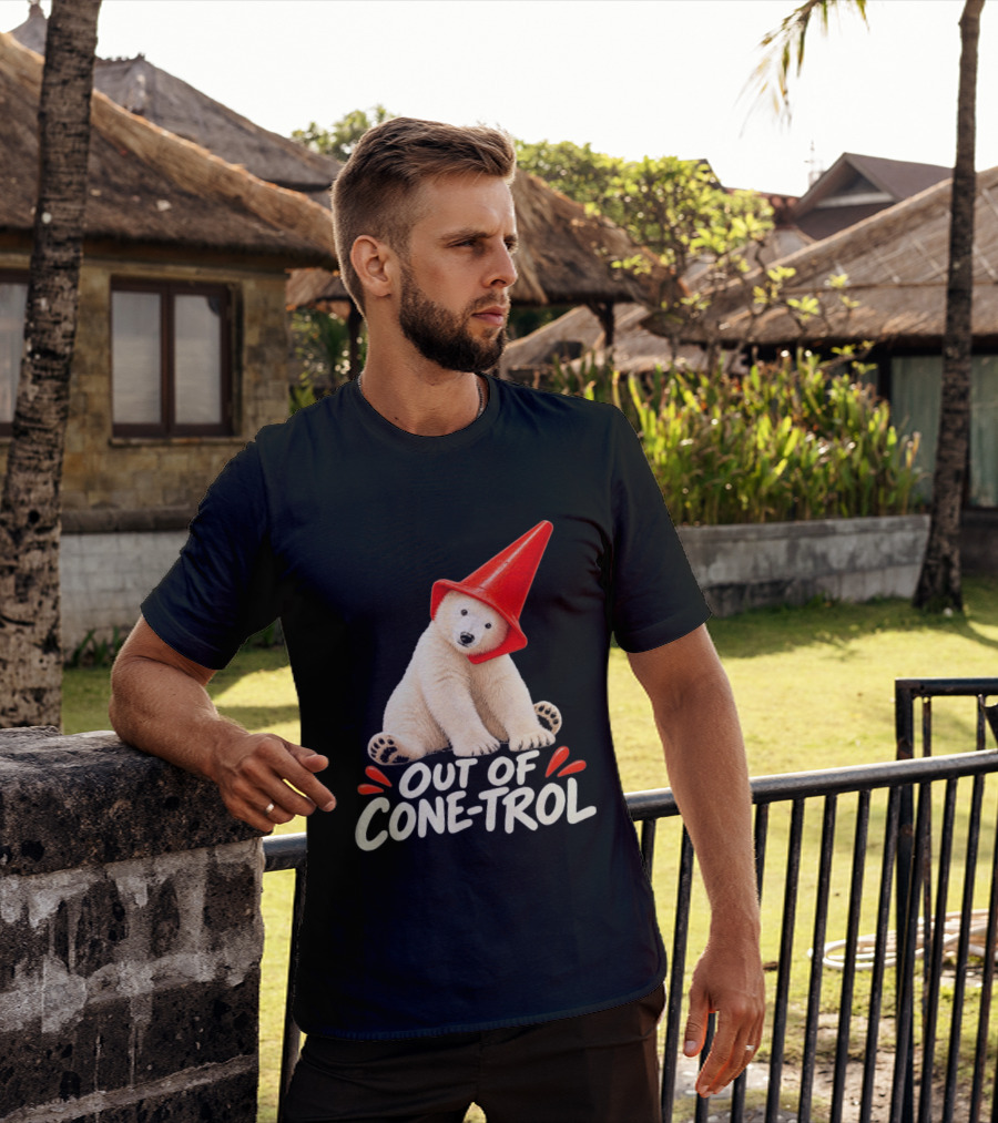 Out Of Cone Trol Polar Bear Traffic Cone Viral T-Shirt