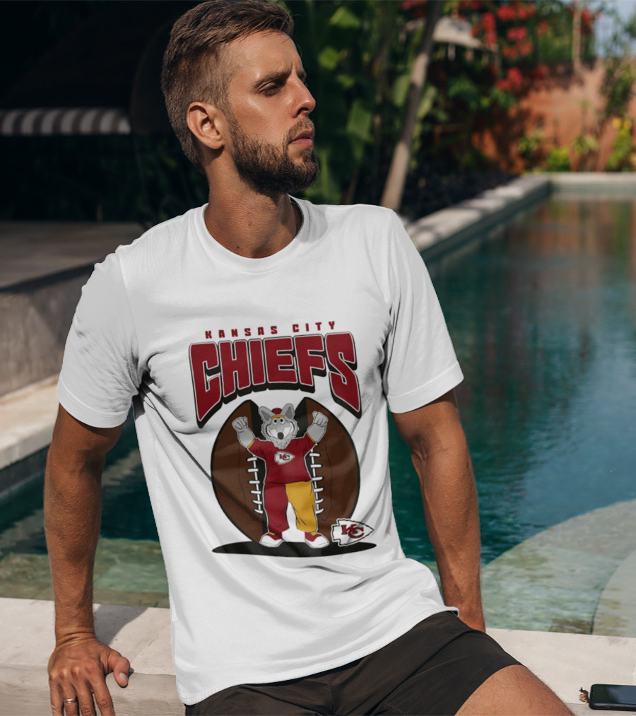 Kansas City Chiefs K.C. Wolf Mascot Football 2026 T-Shirt