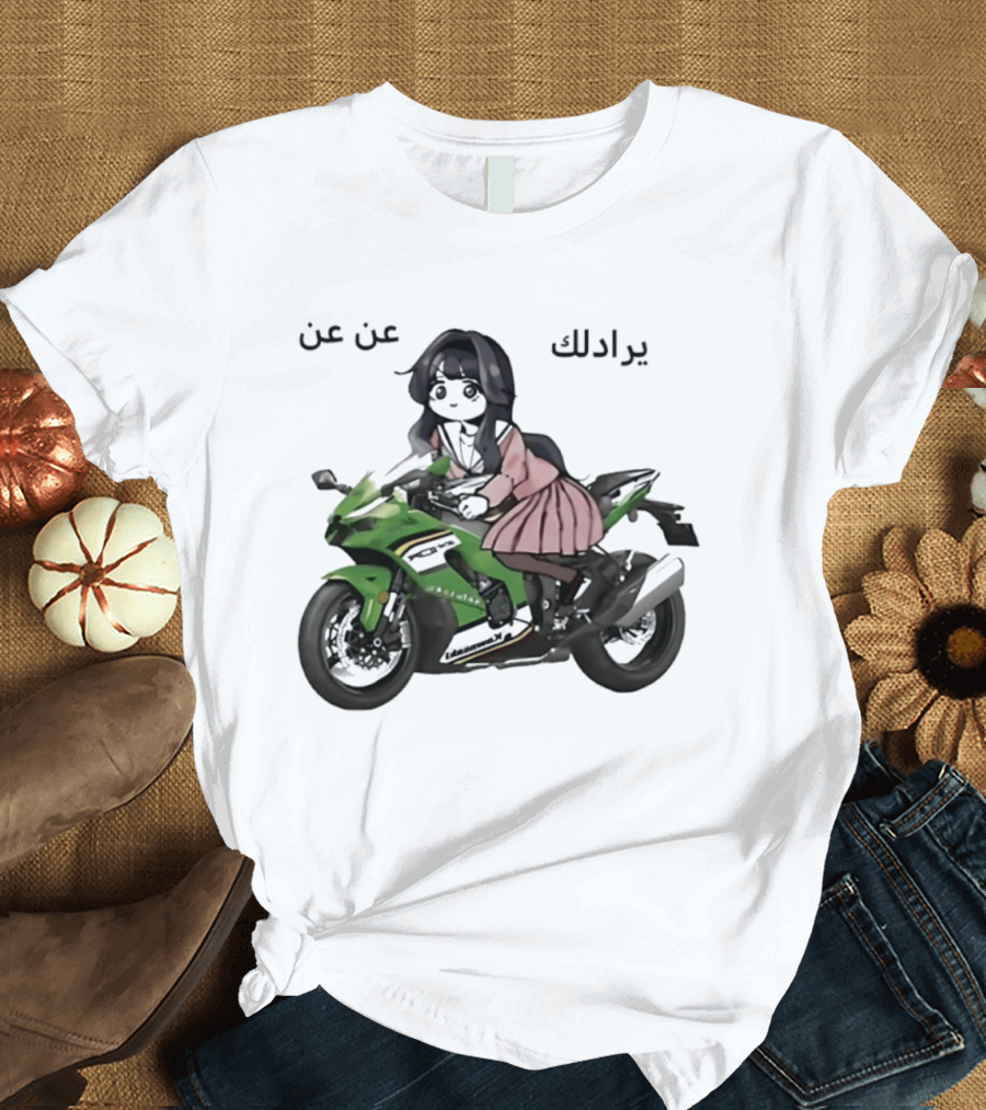 Kawaguri Kaoru Hana Kawasaki Anime Motorcycle Girl YZX 10R T-Shirt