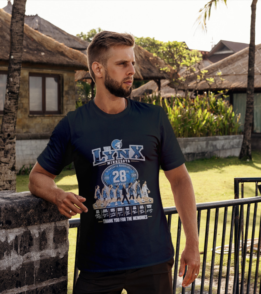 The Lynx Minnesota Basketball 28th Season 1999 2026 Thank You For The Memories Legend Player T-Shirt