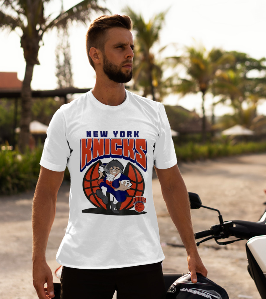 New York Knicks Father Knickerbocker Basketball Mania T-Shirt