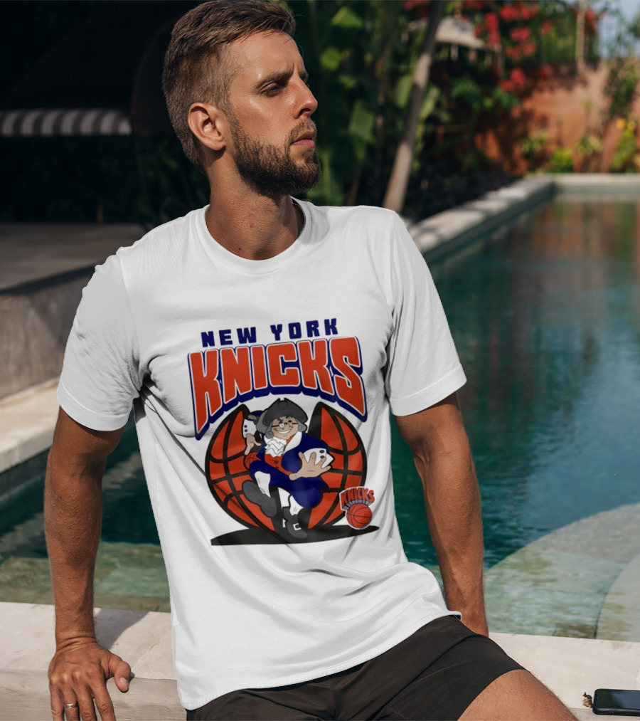 New York Knicks Father Knickerbocker Basketball Mania T-Shirt