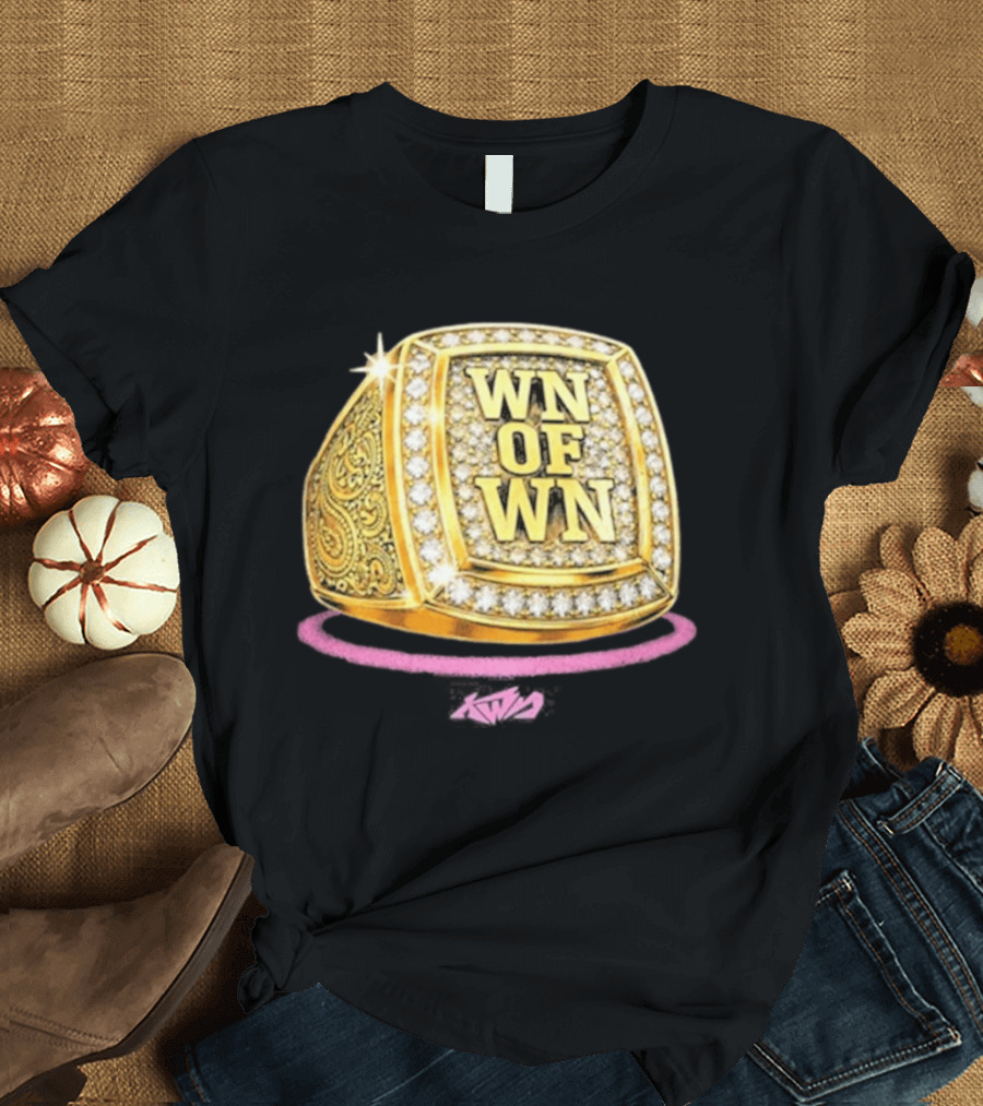 WN OF WIN Championship Gold Ring With Diamonds T-Shirt