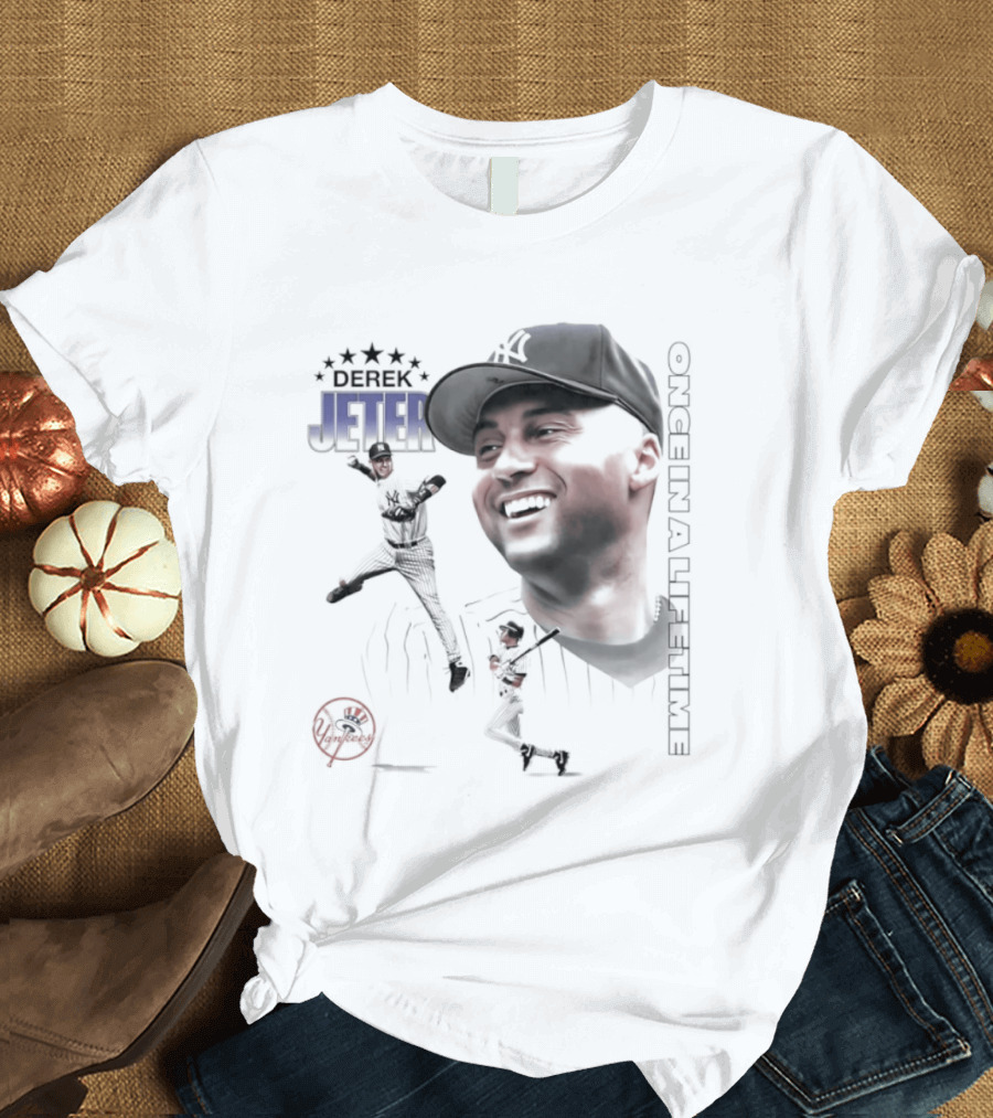 Derek Jeter New York Yankees Once In A Lifetime Baseball Legend T-Shirt